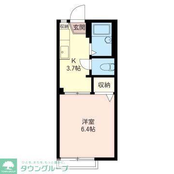 メゾン飯野(1K/1階)の間取り写真