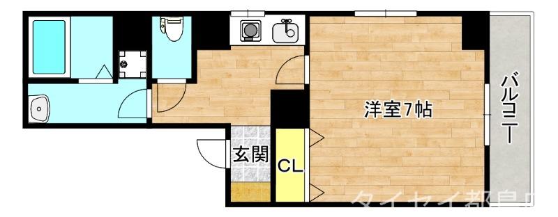 SAKURA(1K/4階)の間取り写真