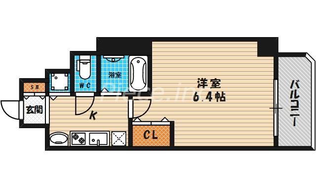 プレサンス梅田北デイズ(1K/8階)の間取り写真