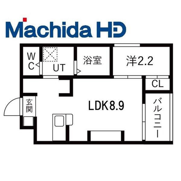 若松町エヌエム・キャトフ・ヴァン・ディズヌフ(1LDK/3階)の間取り写真