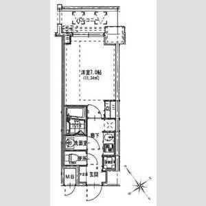 S-RESIDENCE 都島(1K/7階)の間取り写真