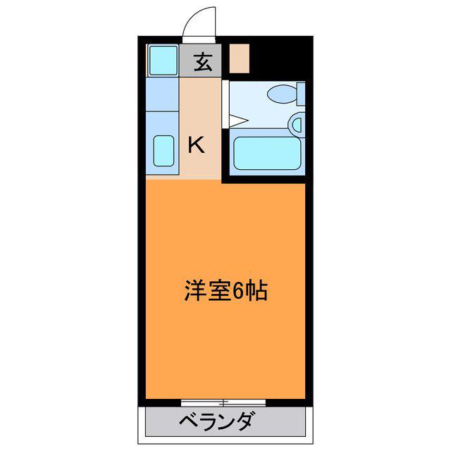 ひまわりコーポ(ワンルーム/2階)の間取り写真