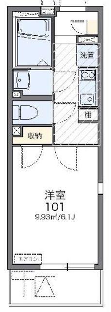 レオネクストシャトレー東四つ木(1K/1階)の間取り写真