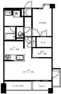 ファインレジデンス上丸子天神町(1SLDK/5階)の間取り写真