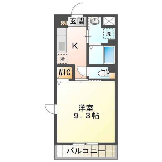 クオリア江戸橋(1K/4階)の間取り写真