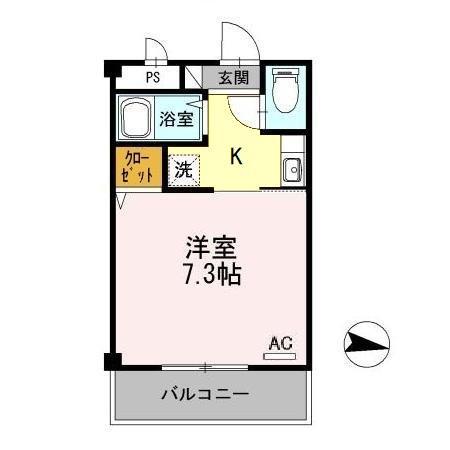 コーポひかり(1K/2階)の間取り写真
