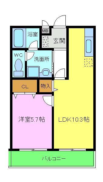 カンターレ鶯谷Ⅱ番館(1LDK/1階)の間取り写真