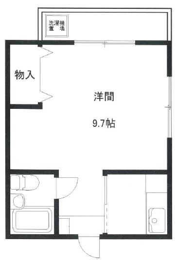 新井ハイツ(ワンルーム/1階)の間取り写真