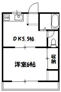 ハイツトゥモロー(1DK/1階)の間取り写真