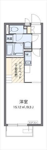ミランダプリエ(ワンルーム/1階)の間取り写真