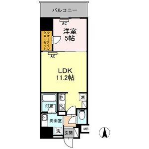 ダイワシティー大須(1LDK/4階)の間取り写真