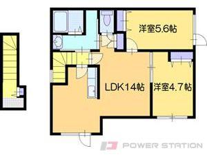 パインズコート(2LDK/2階)の間取り写真