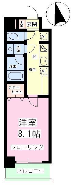 NSTビルディングII(1K/4階)の間取り写真