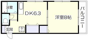アラモード南光台(1DK/2階)の間取り写真