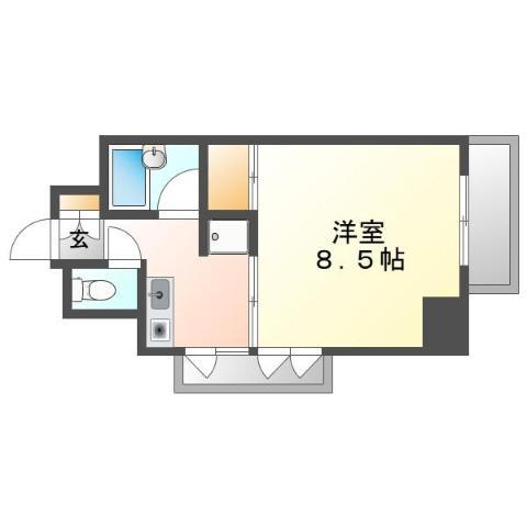 モーニングパーク(1DK/2階)の間取り写真