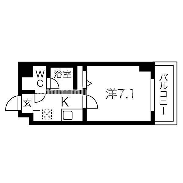 FDSKOHAMAウエスト(1K/4階)の間取り写真