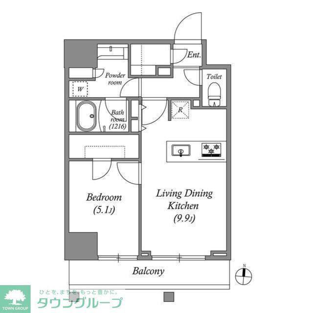 ES-GRANDE錦糸町ザ・クラス(1LDK/8階)の間取り写真