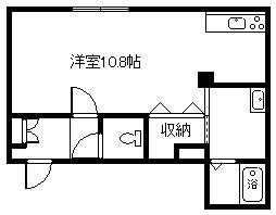 アルグレースときわ(1K/3階)の間取り写真