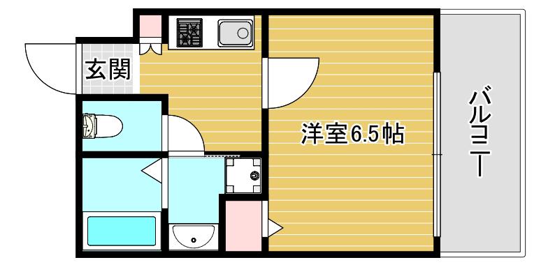 プレサンス難波イーストモダニティ(1K/10階)の間取り写真