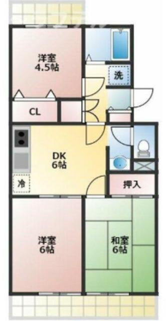 ルネッサンス小手指I号館(3DK/3階)の間取り写真