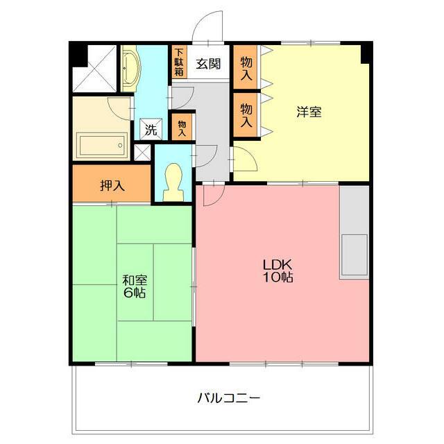 マロハウス(2LDK/2階)の間取り写真