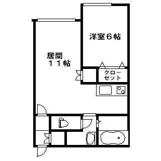 エスペランサ(1LDK/2階)の間取り写真