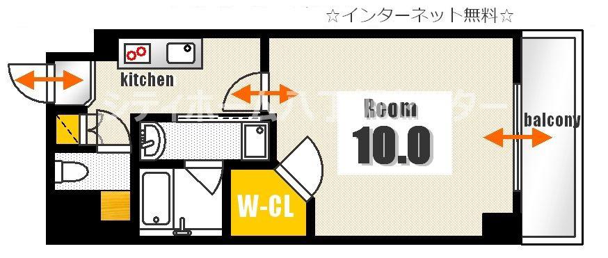 LAVIERE大手町(1K/6階)の間取り写真