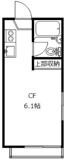 下北沢アサカハイツA(ワンルーム/2階)の間取り写真