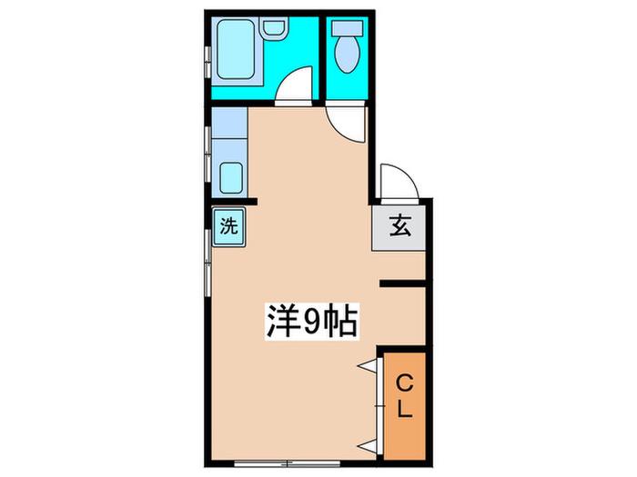 大山ハイツ(ワンルーム/2階)の間取り写真