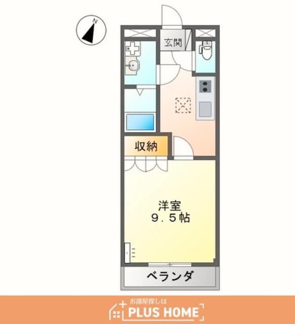 グランチェスタI(1K/1階)の間取り写真