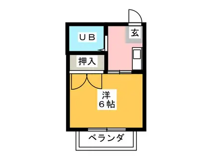 プレジール石川(1K/1階)の間取り写真