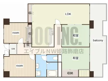 第8恵美酒マンション(4LDK/4階)の間取り写真
