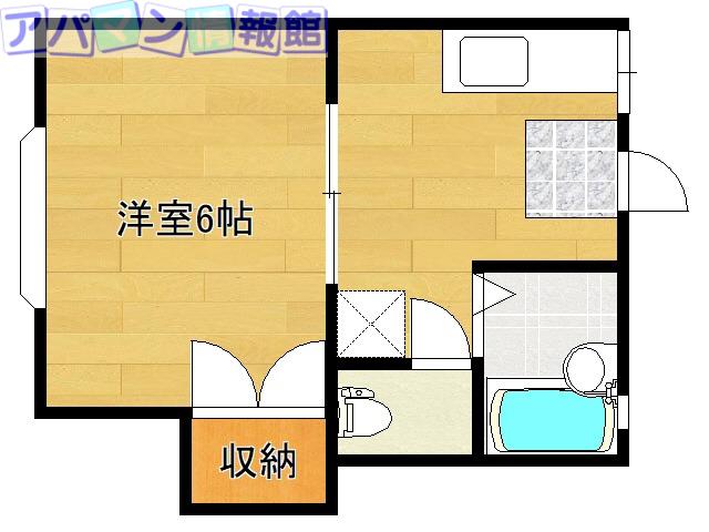 アーバンライフB(1K/2階)の間取り写真