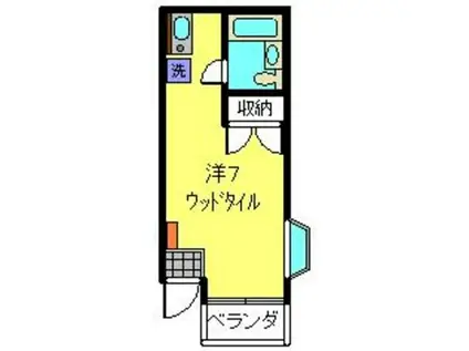 ハイツアップル(ワンルーム/1階)の間取り写真