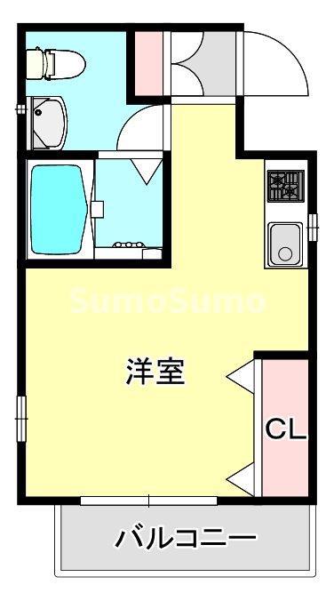 エルデ六甲(ワンルーム/4階)の間取り写真