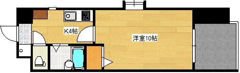 NEWS弐番館(1K/3階)の間取り写真