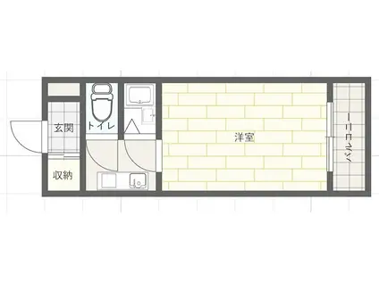 BASEI(1K/5階)の間取り写真