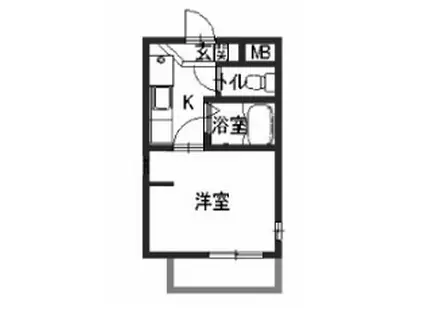 ピルツェKM(1K/3階)の間取り写真