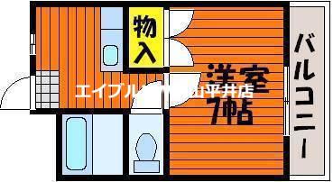 リバーシティ都(1K/1階)の間取り写真