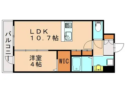 T.PARK歯大前(1LDK/3階)の間取り写真