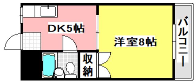 萩原マンション(1DK/3階)の間取り写真