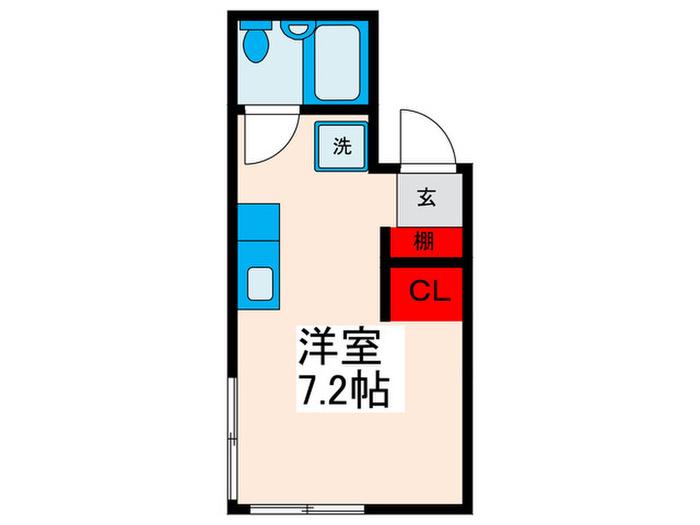 コーポ新町(ワンルーム/2階)の間取り写真