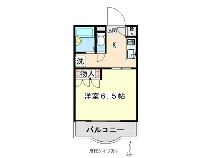 デラ桜井(1K/1階)の間取り写真