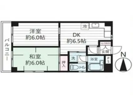 アーバンハウス宮地(2DK/4階)の間取り写真