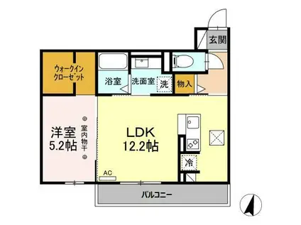 D-HILLS浜北小松(1LDK/3階)の間取り写真