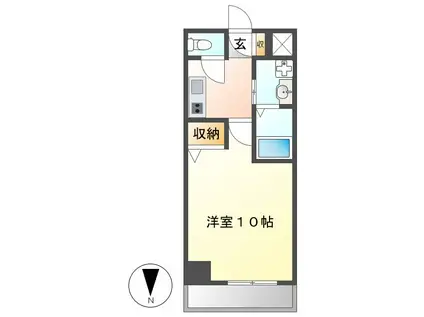 ビ・アバンス(1K/8階)の間取り写真