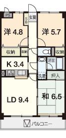 シャレード21(3LDK/3階)の間取り写真