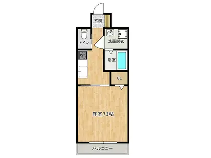 IRMS III(1K/7階)の間取り写真