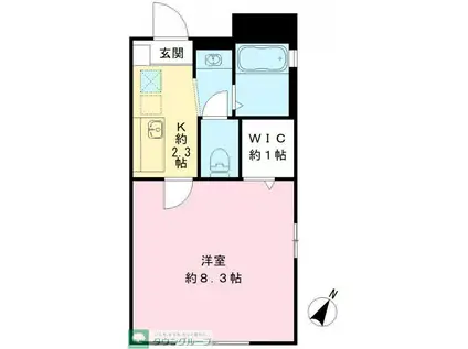 メゾン・シャルメール(1K/1階)の間取り写真