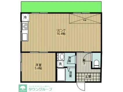 KOMAPIA(1LDK/1階)の間取り写真